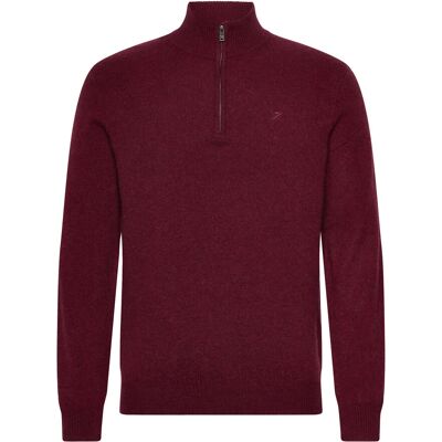 Hackett London Lambswool Hzip M BURGUNDY RED M Hackett London Lambswool Hzip M BURGUNDY RED M