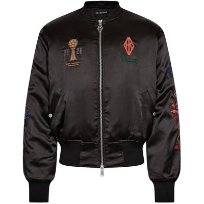 HAN Kjøbenhavn Champions Satin Bomber Jacket L DARK GREY L HAN Kjøbenhavn Champions Satin Bomber Jacket L DARK GREY L