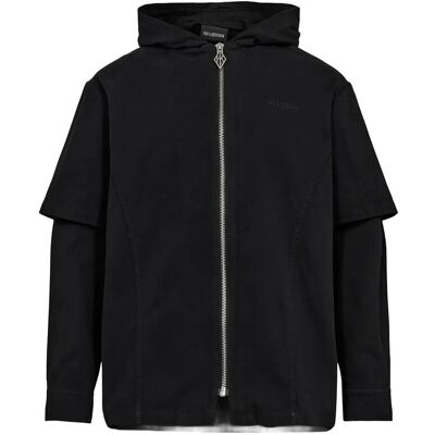 HAN Kjøbenhavn Hooded Shirt 54 BLACK 54 HAN Kjøbenhavn Hooded Shirt 54 BLACK 54