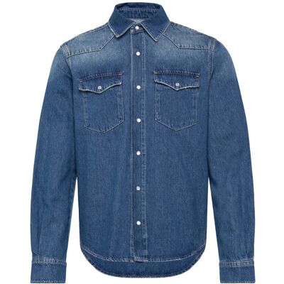 HOLZWEILER M Slim Denim Shirt L BLUE L HOLZWEILER M Slim Denim Shirt L BLUE L