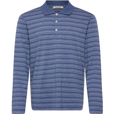 HOLZWEILER Sonny Ls Polo L BLUE STRIPE L HOLZWEILER Sonny Ls Polo L BLUE STRIPE L
