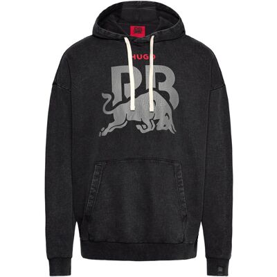HUGO Hoodie Wash_01-Rb25 S BLACK S HUGO Hoodie Wash_01-Rb25 S BLACK S