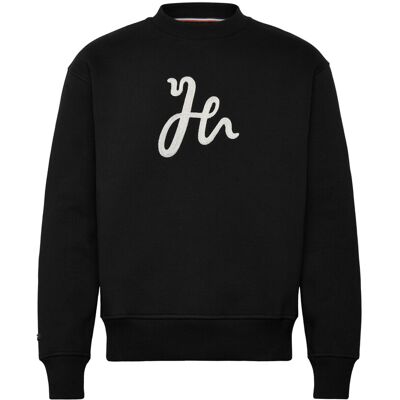 Humbleton Hayes H Embroidered Sweatshirt S BLACK S Humbleton Hayes H Embroidered Sweatshirt S BLACK S