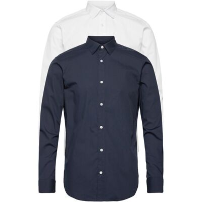 Jack & Jones Jjjoe Shirt Ls 2 Pack Mp XXL NAVY BLAZER XXL Jack & Jones Jjjoe Shirt Ls 2 Pack Mp XXL NAVY BLAZER XXL