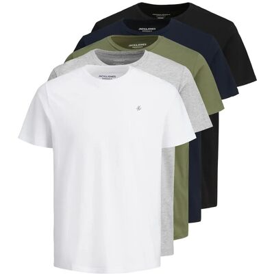 Jack & Jones Jorjxj Tee Ss Crew Neck 5Pk Mp Noos XXL WHITE XXL Jack & Jones Jorjxj Tee Ss Crew Neck 5Pk Mp Noos XXL WHITE XXL