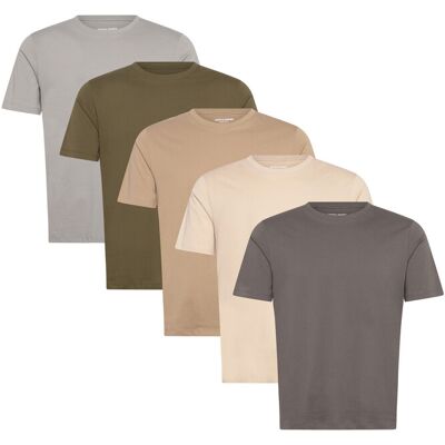 Jack & Jones Jjeorganic Basic Tee Ss O-Ne 5Pk Mp Noos XXL MOONBEAM XXL Jack & Jones Jjeorganic Basic Tee Ss O-Ne 5Pk Mp Noos XXL MOONBEAM XXL