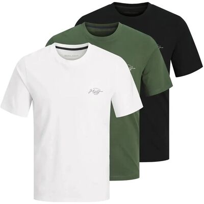 Jack & Jones Jjferris Tee Ss Crew Neck 3Pk Mp M KOMBU GREEN M Jack & Jones Jjferris Tee Ss Crew Neck 3Pk Mp M KOMBU GREEN M