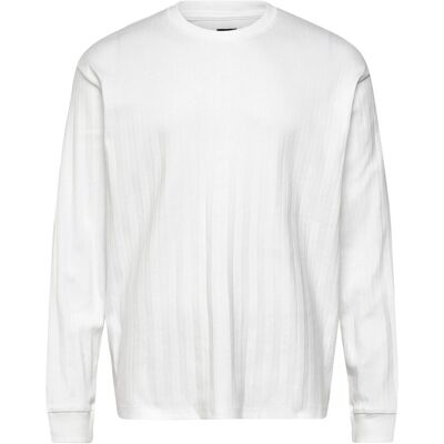Jack & Jones Jprblakole Ls Drop Needle Tee Styd Aw24 L BRIGHT WHITE L Jack & Jones Jprblakole Ls Drop Needle Tee Styd Aw24 L BRIGHT WHITE L