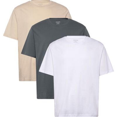 Jack & Jones Jjhugo Loose Tee Ss Cn 3Pk Mp Noos S MOONBEAM S Jack & Jones Jjhugo Loose Tee Ss Cn 3Pk Mp Noos S MOONBEAM S