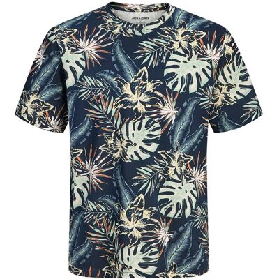 Jack & Jones Jjhonolulu Aop Tee Ss Crew Neck XXL NAVY BLAZER XXL Jack & Jones Jjhonolulu Aop Tee Ss Crew Neck XXL NAVY BLAZER XXL