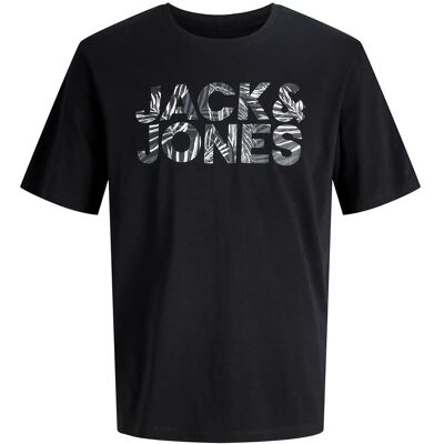 Jack & Jones Jjejeff Logo Tee Ss Sn XXL BLACK XXL Jack & Jones Jjejeff Logo Tee Ss Sn XXL BLACK XXL