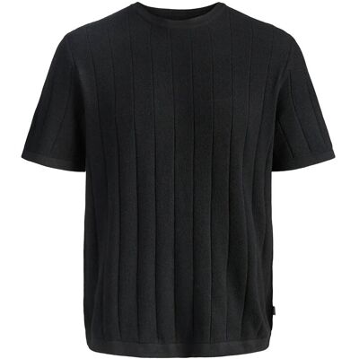 Jack & Jones Jjebradley Knit Tee Ss Ln XXL BLACK XXL Jack & Jones Jjebradley Knit Tee Ss Ln XXL BLACK XXL