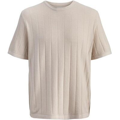 Jack & Jones Jjebradley Knit Tee Ss Ln XXL MOONBEAM XXL Jack & Jones Jjebradley Knit Tee Ss Ln XXL MOONBEAM XXL