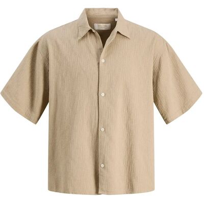 Jack & Jones Jormontauk Wavy Texture Shirt Ss Sn XL CROCKERY XL Jack & Jones Jormontauk Wavy Texture Shirt Ss Sn XL CROCKERY XL