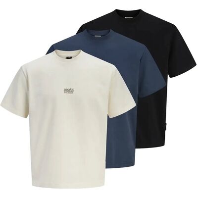 Jack & Jones Jcobreeze Back Print Tee Ss Crew 3Pk Mp S SWEET CORN S Jack & Jones Jcobreeze Back Print Tee Ss Crew 3Pk Mp S SWEET CORN S