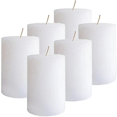 Kunstindustrien Rustic Pillar Candles 7X10CM WHITE 7X10CM Kunstindustrien Rustic Pillar Candles 7X10CM WHITE 7X10CM