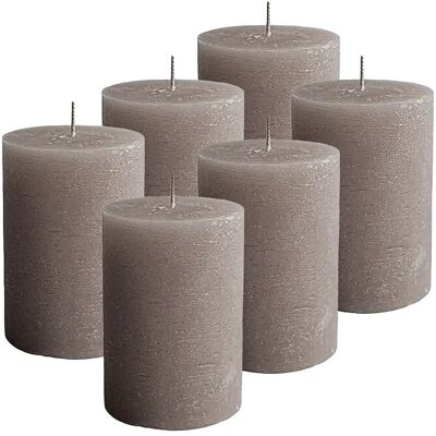Kunstindustrien Rustic Pillar Candles 7X10CM GREY 7X10CM Kunstindustrien Rustic Pillar Candles 7X10CM GREY 7X10CM