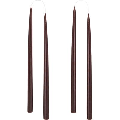 Kunstindustrien Hand Dipped Candles, 4 Pack ONE SIZE CHOCOLATE BROWN ONE SIZE Kunstindustrien Hand Dipped Candles, 4 Pack ONE SIZE CHOCOLATE BROWN ONE SIZE