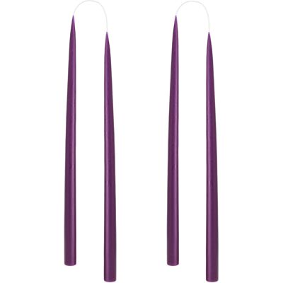 Kunstindustrien Hand Dipped Candles, 4 Pack ONE SIZE VIOLET ONE SIZE Kunstindustrien Hand Dipped Candles, 4 Pack ONE SIZE VIOLET ONE SIZE