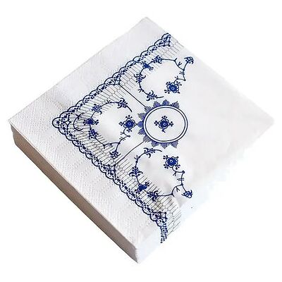 Kunstindustrien Classic Napkins,20 Pcs 24X 24CM BLUE PATTERN 24X 24CM Kunstindustrien Classic Napkins,20 Pcs 24X 24CM BLUE PATTERN 24X 24CM