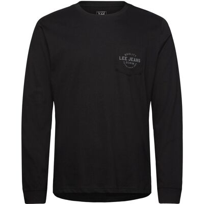 Lee Jeans Ls Pocket Logo Tee XL UNIONALL BLACK XL Lee Jeans Ls Pocket Logo Tee XL UNIONALL BLACK XL