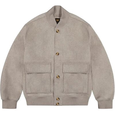Lee Jeans Wool Bomber Jacket XL WARM GRAY HEATHER XL Lee Jeans Wool Bomber Jacket XL WARM GRAY HEATHER XL