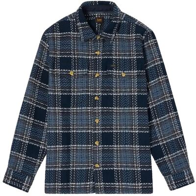 Lee Jeans Textured 2Pkt Shirt XL MOOD INDIGO GREY PLAID XL Lee Jeans Textured 2Pkt Shirt XL MOOD INDIGO GREY PLAID XL