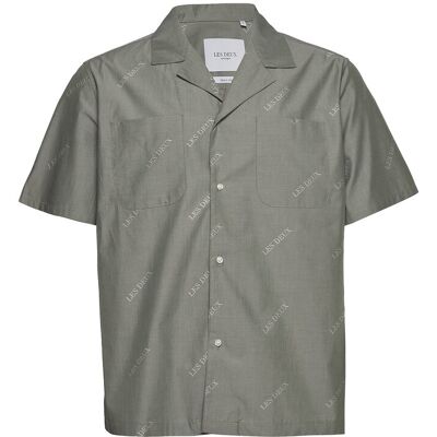 Les Deux Ss Jacquard Shirt S THYME GREEN/WHISPER WHITE S Les Deux Ss Jacquard Shirt S THYME GREEN/WHISPER WHITE S