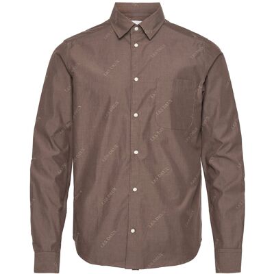 Les Deux Jacquard Flannel Shirt S COFFEE BROWN/WALNUT S Les Deux Jacquard Flannel Shirt S COFFEE BROWN/WALNUT S