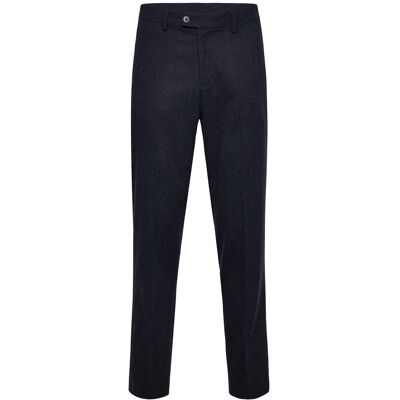 Lindbergh Flannel Wool Blend Formal Pant L DK BLUE MEL L Lindbergh Flannel Wool Blend Formal Pant L DK BLUE MEL L