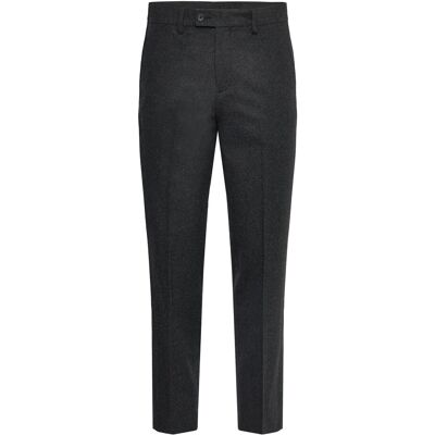 Lindbergh Flannel Wool Blend Formal Pant XXXL BLACK MEL XXXL Lindbergh Flannel Wool Blend Formal Pant XXXL BLACK MEL XXXL