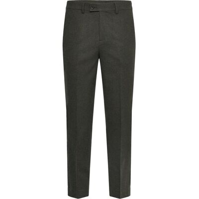 Lindbergh Flannel Wool Blend Formal Pant L DK ARMY MEL L Lindbergh Flannel Wool Blend Formal Pant L DK ARMY MEL L