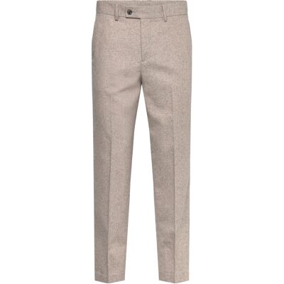 Lindbergh Flannel Wool Blend Formal Pant L DK SAND MEL L Lindbergh Flannel Wool Blend Formal Pant L DK SAND MEL L