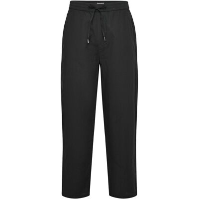 Lindbergh Linen Wide Fit Pants XL BLACK XL Lindbergh Linen Wide Fit Pants XL BLACK XL