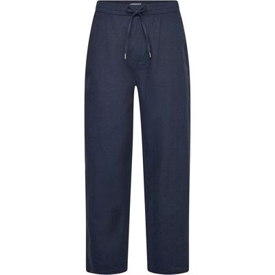 Lindbergh Linen Wide Fit Pants M DK BLUE M Lindbergh Linen Wide Fit Pants M DK BLUE M