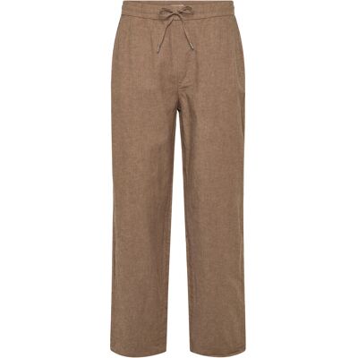 Lindbergh Linen Wide Fit Pants S DK STONE S Lindbergh Linen Wide Fit Pants S DK STONE S