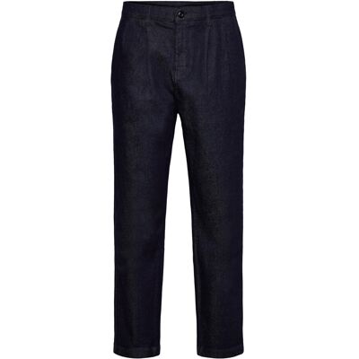 Lindbergh Indigo Double Pleat Pants L INDIGO BLUE L Lindbergh Indigo Double Pleat Pants L INDIGO BLUE L
