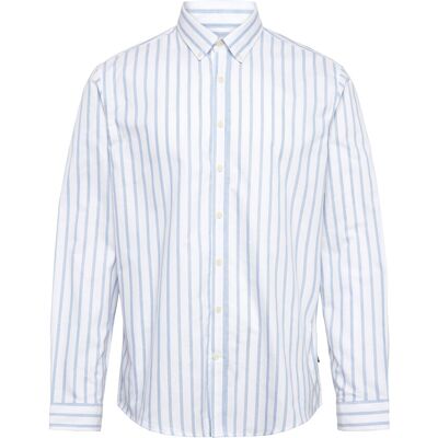 Lindbergh Striped Oxford Shirt L/S L LT BLUE L Lindbergh Striped Oxford Shirt L/S L LT BLUE L