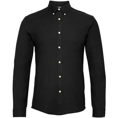 Lindbergh Yarn Dyed Oxford Superflex Shirt L/S XXL BLACK XXL Lindbergh Yarn Dyed Oxford Superflex Shirt L/S XXL BLACK XXL