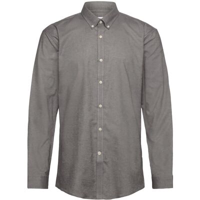 Lindbergh Yarn Dyed Oxford Superflex Shirt L/S M DUST GREY MIX M Lindbergh Yarn Dyed Oxford Superflex Shirt L/S M DUST GREY MIX M