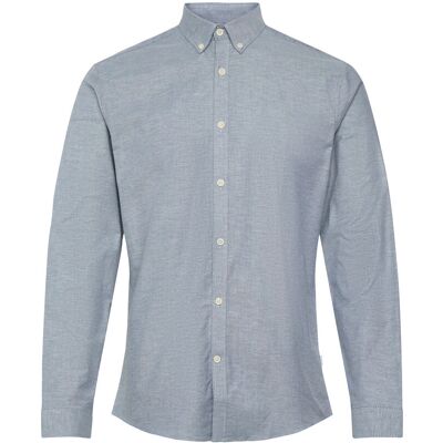 Lindbergh Yarn Dyed Oxford Superflex Shirt L/S XL DK BLUE MIX XL Lindbergh Yarn Dyed Oxford Superflex Shirt L/S XL DK BLUE MIX XL