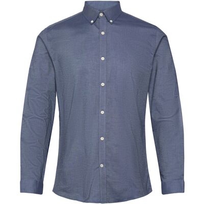 Lindbergh Yarn Dyed Oxford Superflex Shirt L/S XXL DUST BLUE MIX XXL Lindbergh Yarn Dyed Oxford Superflex Shirt L/S XXL DUST BLUE MIX XXL