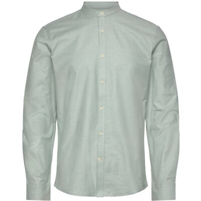 Lindbergh Yarn Dyed Oxford Superflex Shirt M MID GREEN MIX M Lindbergh Yarn Dyed Oxford Superflex Shirt M MID GREEN MIX M