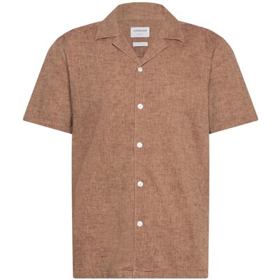 Lindbergh Casual Linen Blend Resort S/S XXL BROWN XXL Lindbergh Casual Linen Blend Resort S/S XXL BROWN XXL