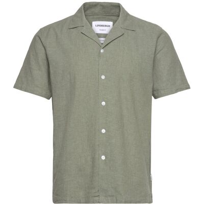 Lindbergh Casual Linen Blend Resort S/S M FADED GREEN M Lindbergh Casual Linen Blend Resort S/S M FADED GREEN M