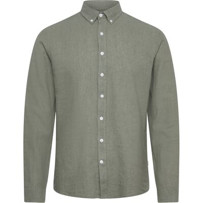 Lindbergh Linen/Cotton Shirt L/S M FADED GREEN M Lindbergh Linen/Cotton Shirt L/S M FADED GREEN M