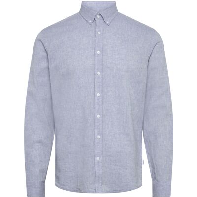 Lindbergh Linen/Cotton Shirt L/S XXL LT BLUE XXL Lindbergh Linen/Cotton Shirt L/S XXL LT BLUE XXL