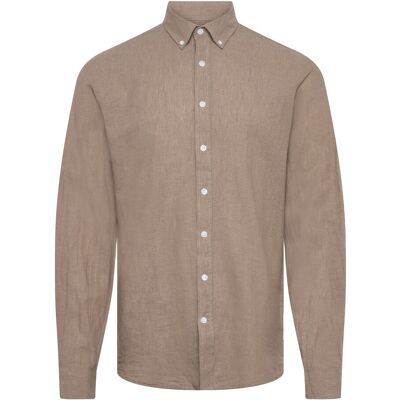 Lindbergh Linen/Cotton Shirt L/S M MID STONE M Lindbergh Linen/Cotton Shirt L/S M MID STONE M