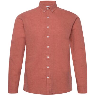 Lindbergh Linen/Cotton Shirt L/S M SOFT CORAL M Lindbergh Linen/Cotton Shirt L/S M SOFT CORAL M