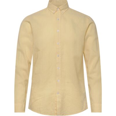 Lindbergh Linen/Cotton Shirt L/S M SOFT YELLOW M Lindbergh Linen/Cotton Shirt L/S M SOFT YELLOW M